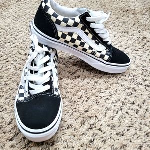Checkered vans like new